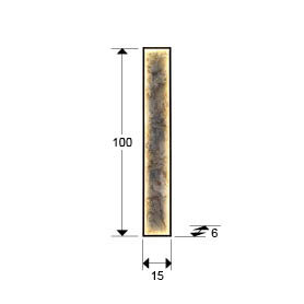 Aplique o plafón LED Stone CCT negro 100 cm - medidas