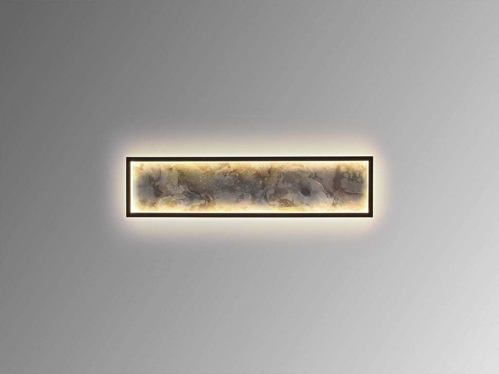 Aplique o plafón LED Stone CCT negro 60 cm