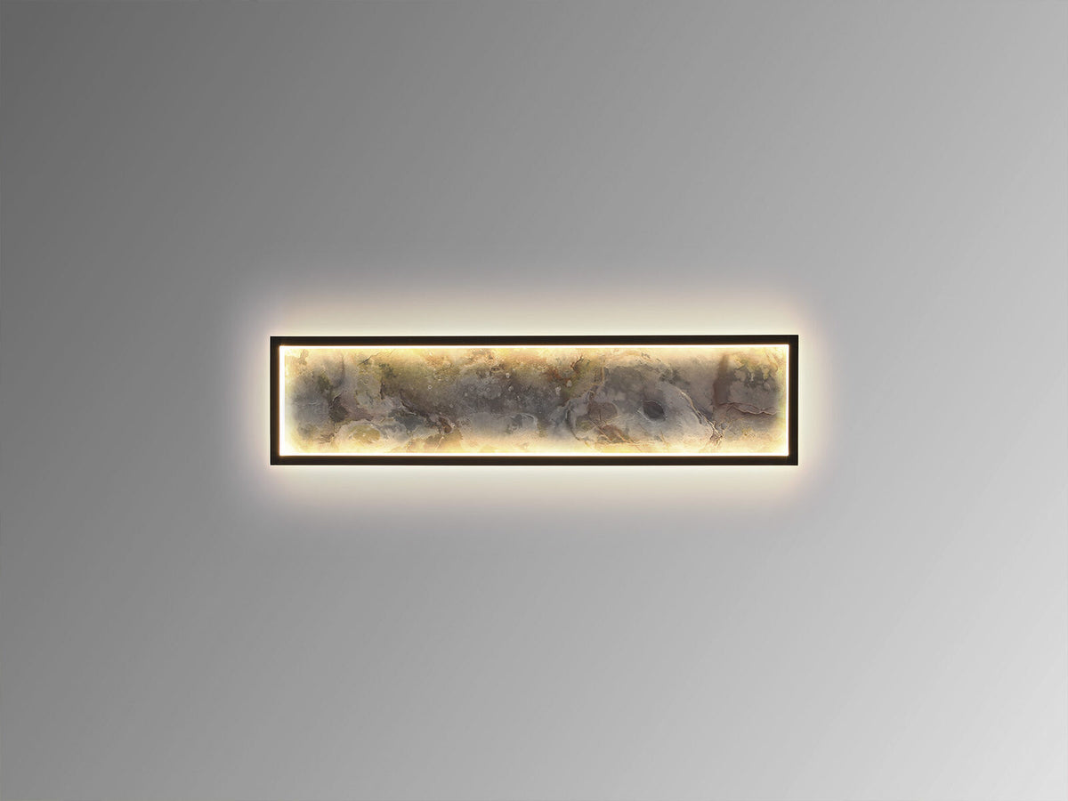 Aplique o plafón LED Stone CCT negro 60 cm