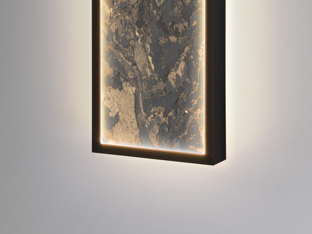 Aplique o plafón LED Stone CCT negro 60 cm