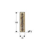 Aplique o plafón LED Stone CCT negro 60 cm - medidas