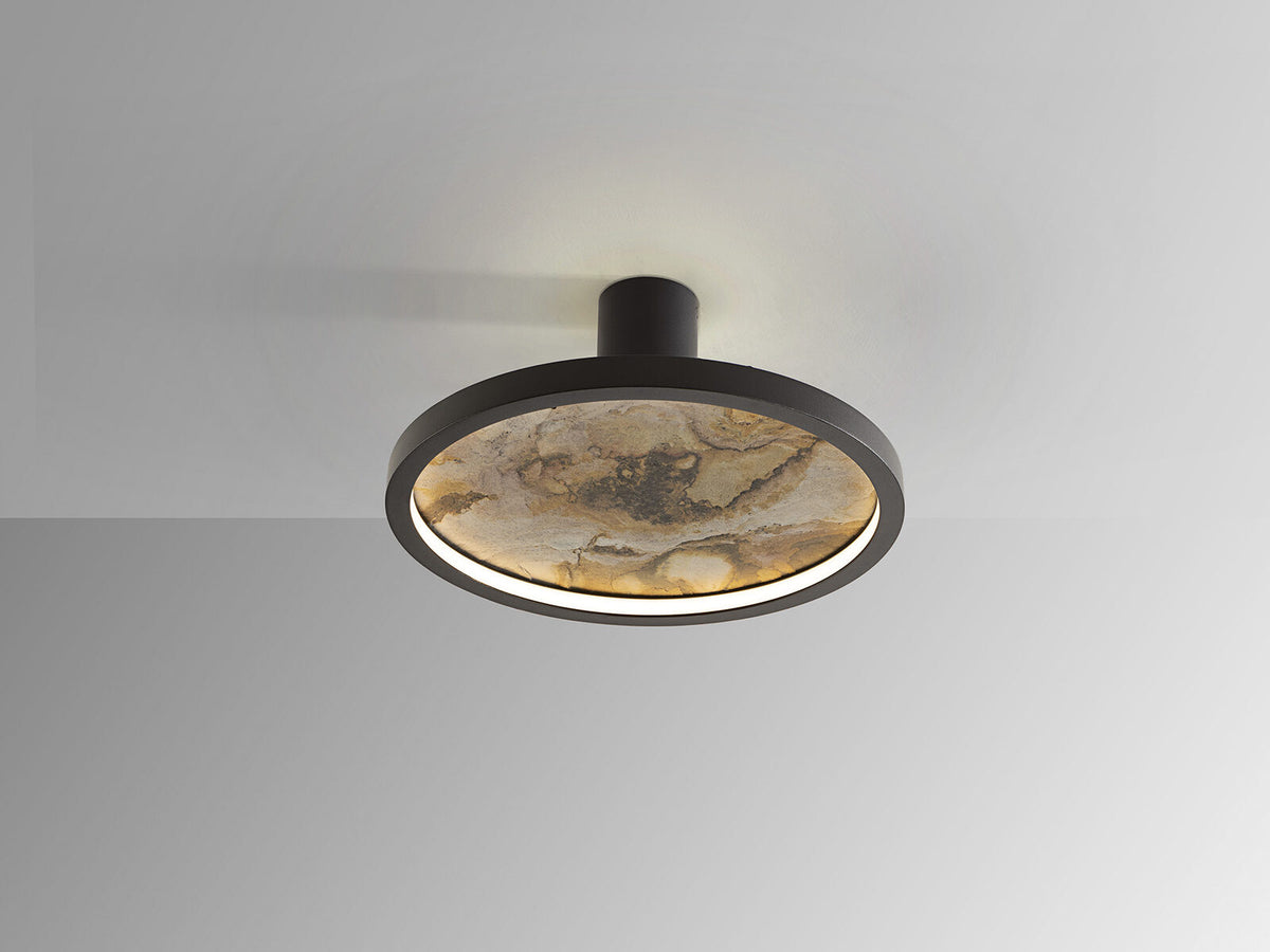 Aplique LED Stone CCT redondo negro Ø32