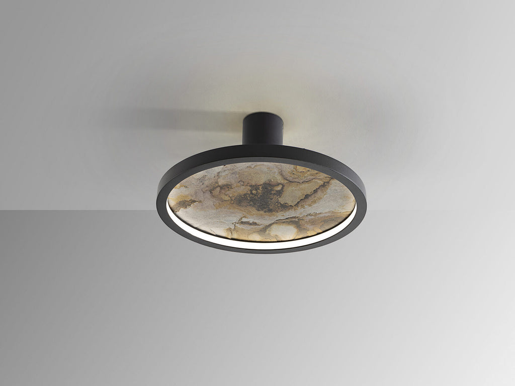 Aplique LED Stone CCT redondo negro Ø32