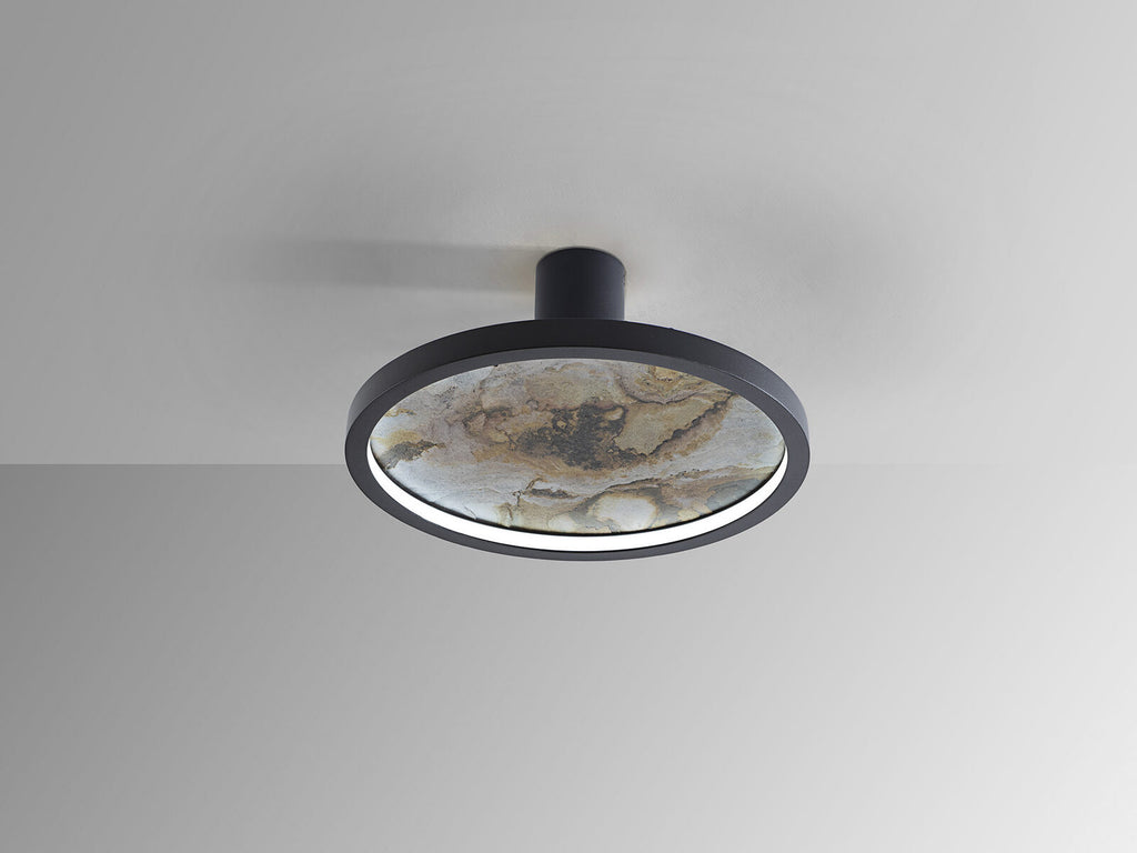 Aplique LED Stone CCT redondo negro Ø32