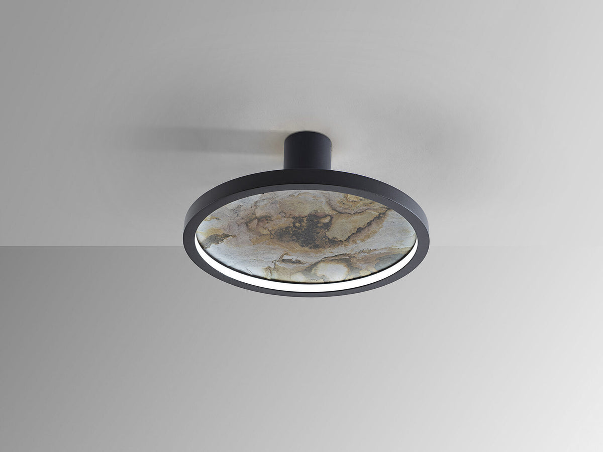Aplique LED Stone CCT redondo negro Ø32