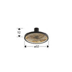 Aplique LED Stone CCT redondo negro Ø32 - medidas