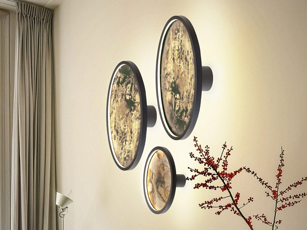 Aplique LED Stone CCT redondo negro Ø61