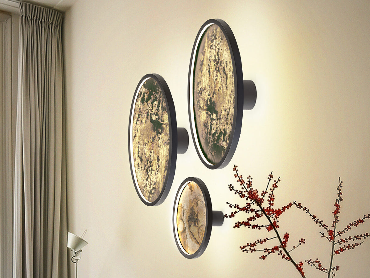 Aplique LED Stone CCT redondo negro Ø61