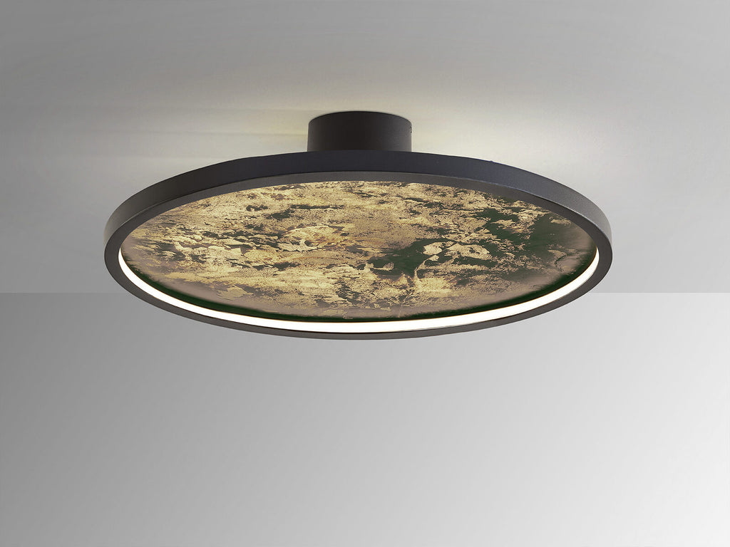 Aplique LED Stone CCT redondo negro Ø61