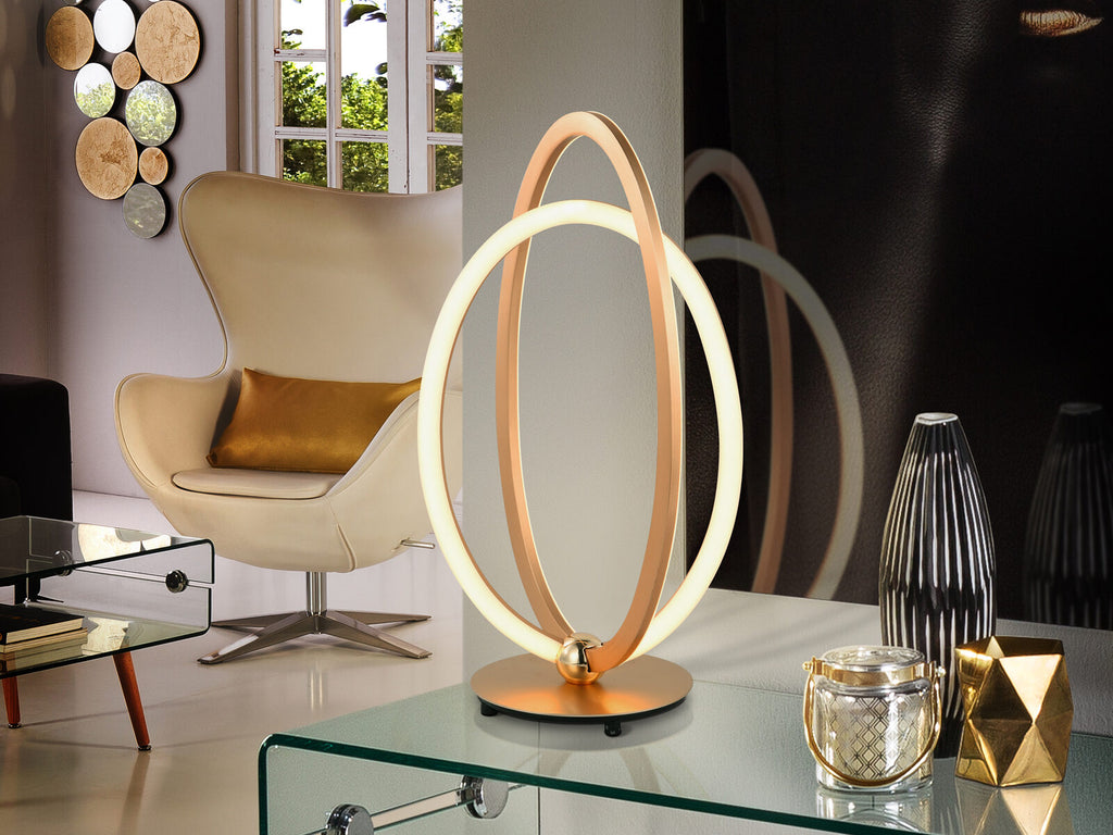 Lámpara de mesa Ocellis LED oro rosa
