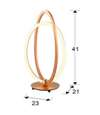Lámpara de mesa Ocellis LED oro rosa - medidas