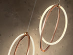 Lámpara de techo Ocellis LED oro rosa 22 cm
