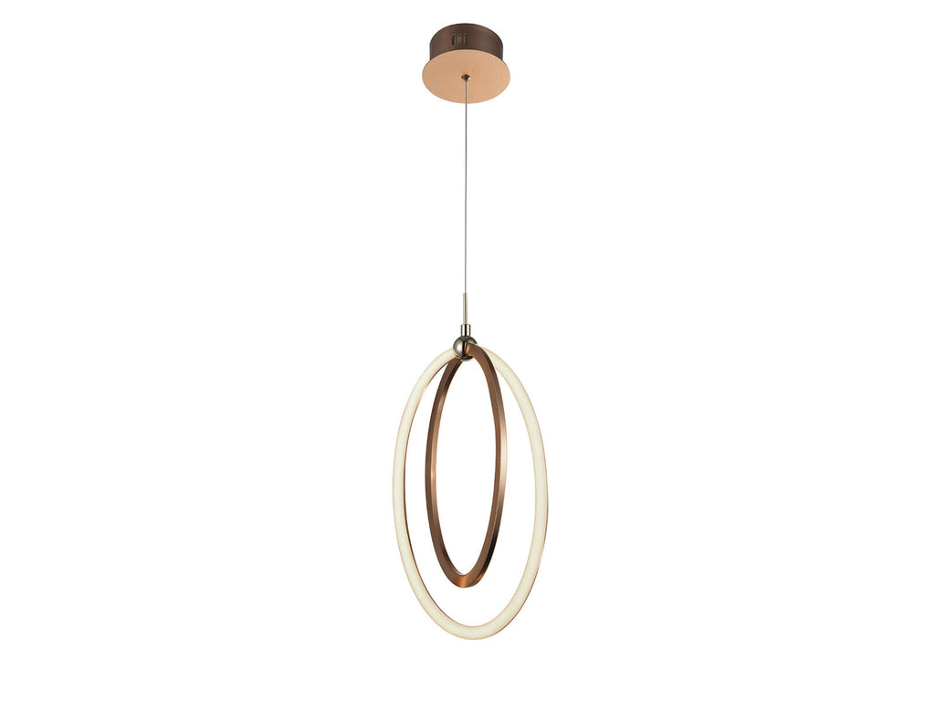 Lámpara de techo Ocellis LED oro rosa 22 cm