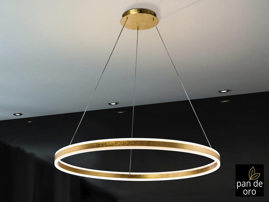 Lámpara de techo Helia LED pan de oro Ø100