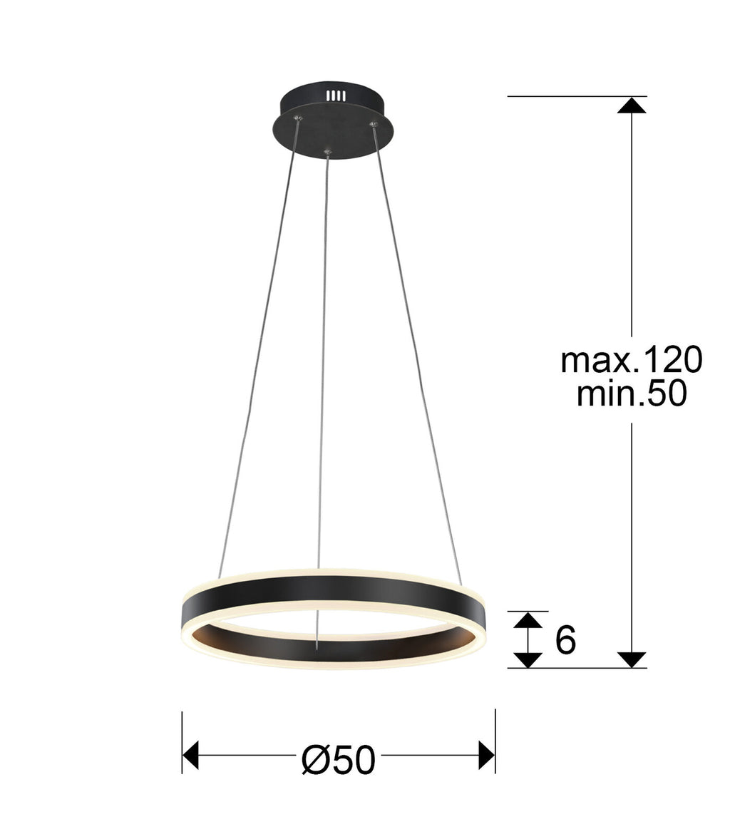 Lámpara de techo Helia LED Ø50 - medidas
