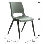 Silla Aloha azul aguamarina - medidas