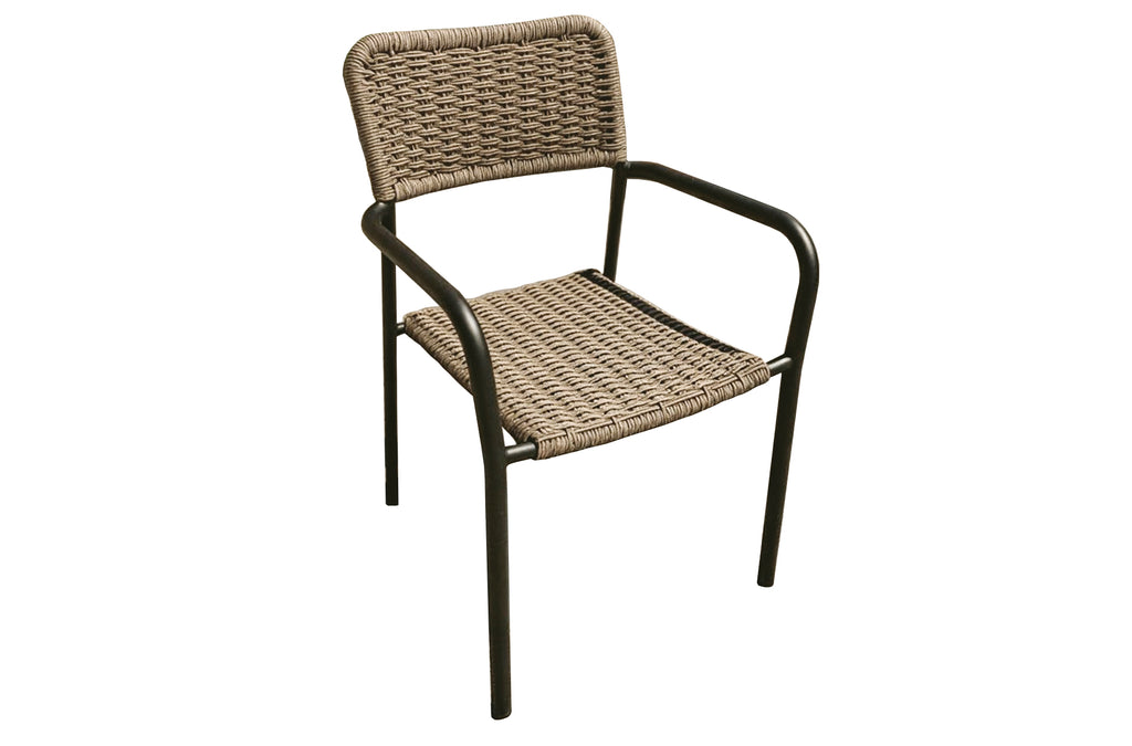 Silla de Exterior Sava Mimbre / Negro