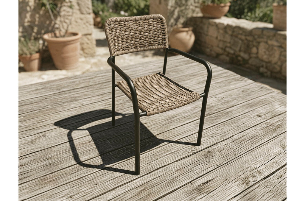 Silla de Exterior Sava Mimbre / Negro - imagen 3