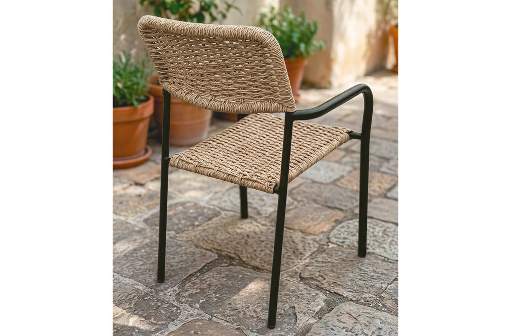 Silla de Exterior Sava Mimbre / Negro - imagen 4