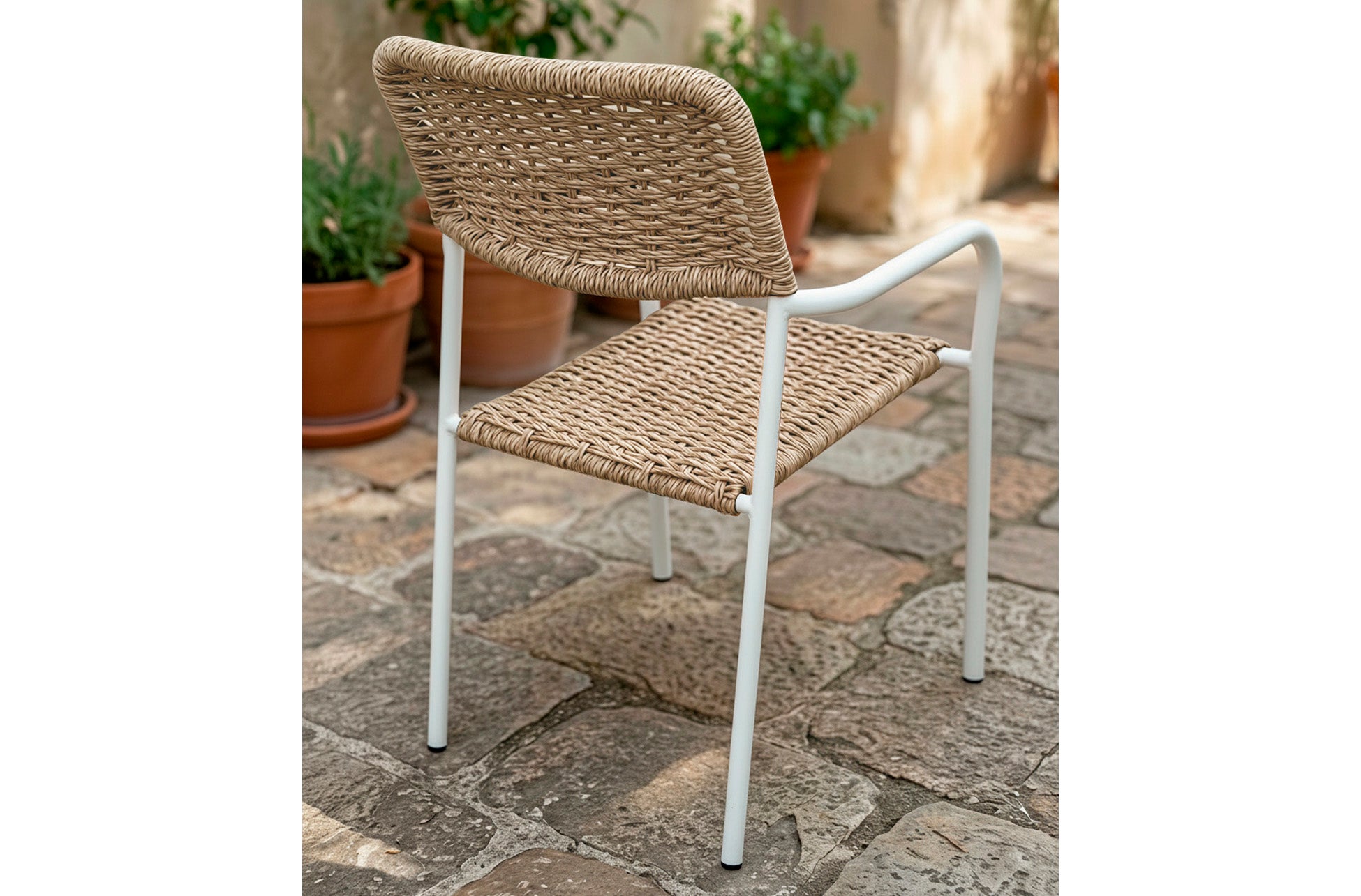 Silla Comedor Sava Mimbre / Blanco - imagen 4