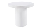 Mesa Fija Redonda Microcemento Blanco - 90 cm
