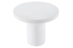 Mesa Fija Redonda Microcemento Blanco - 90 cm