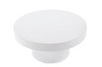 Mesa Baja Redonda Microcemento Blanco - 66 cm