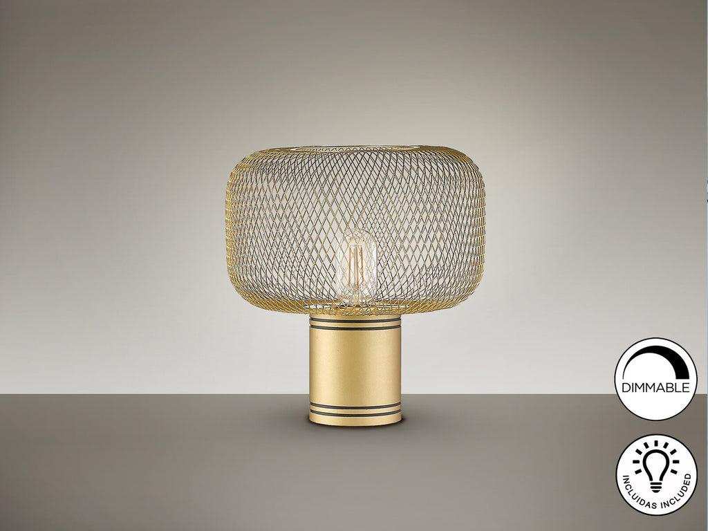 Lámpara de mesa Osiris malla oro