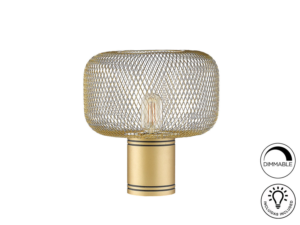 Lámpara de mesa Osiris malla oro