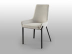 Silla Diane blanco con pespunte gris