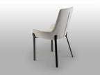 Silla Diane blanco con pespunte gris