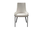 Silla Diane blanco con pespunte gris