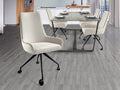 Silla con ruedas Diane blanco con pespunte gris