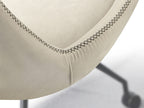 Silla con ruedas Diane blanco con pespunte gris