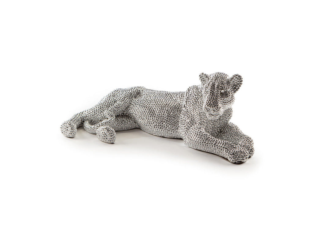 Figura decorativa Leona pequeña plata
