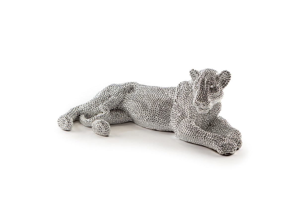 Figura decorativa Leona pequeña plata