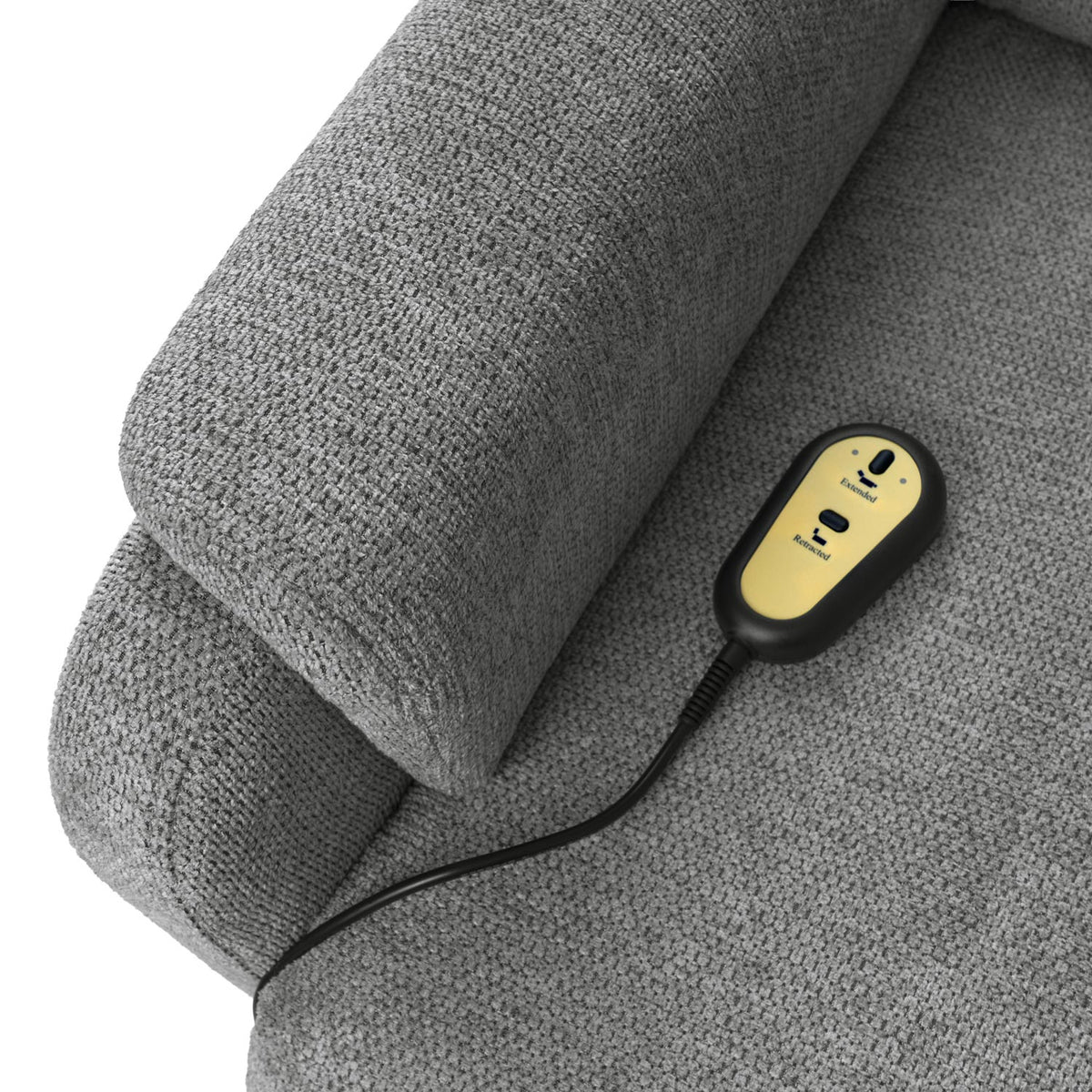 Sillón relax Kasumi gris oscuro con elevador