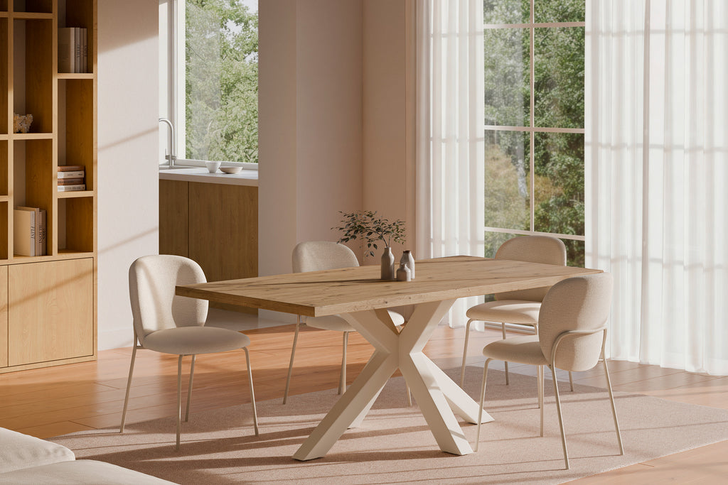 Silla Riona Pata Beige Beige