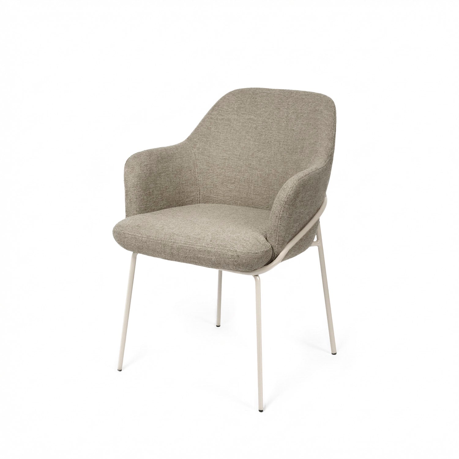 Silla Abigail Pata Beige Taupe