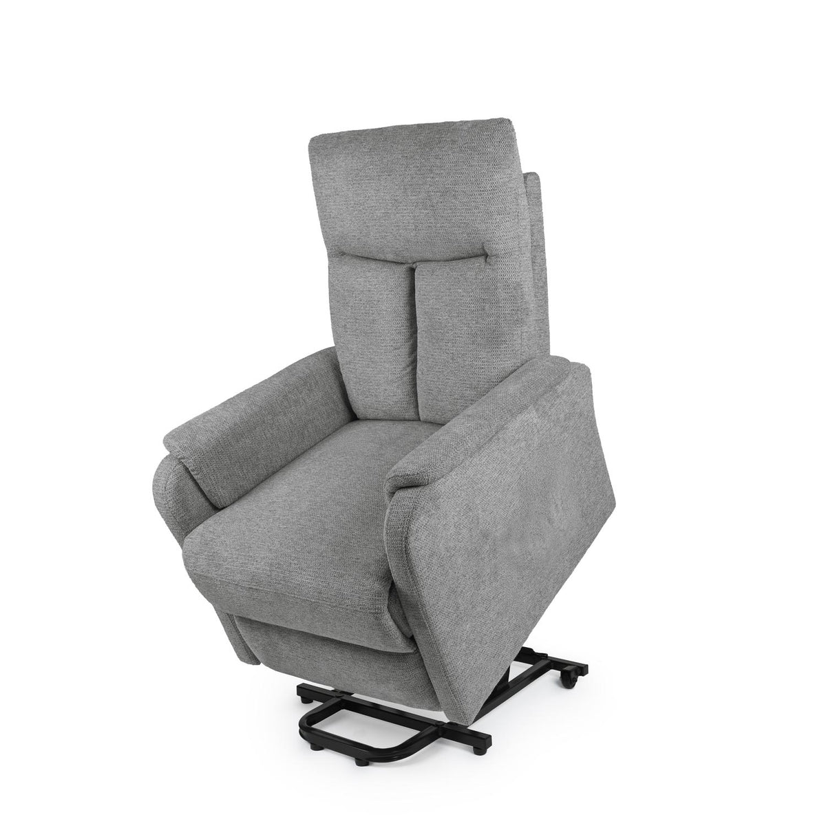 Sillón relax Kasumi gris oscuro con elevador