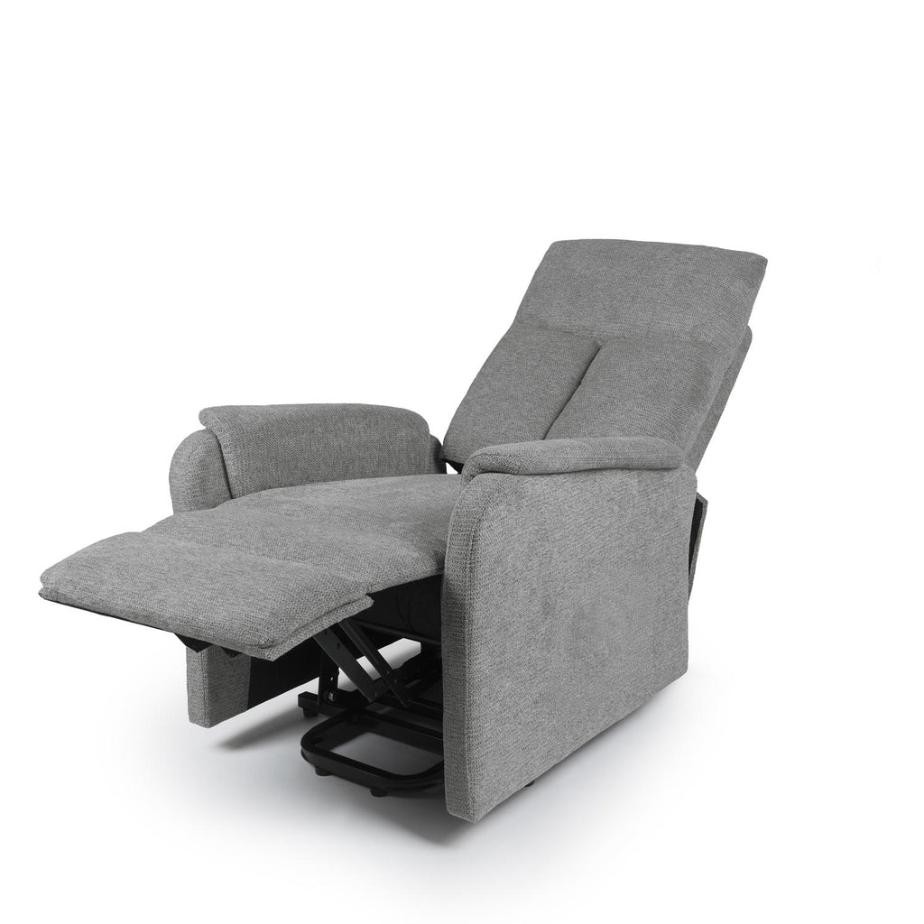 Sillón relax Kasumi gris oscuro con elevador