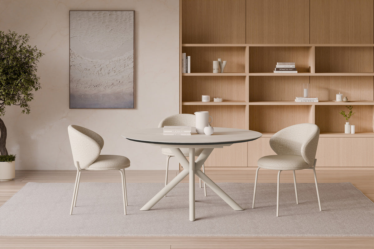 Silla Lisbet Pata Beige Beige
