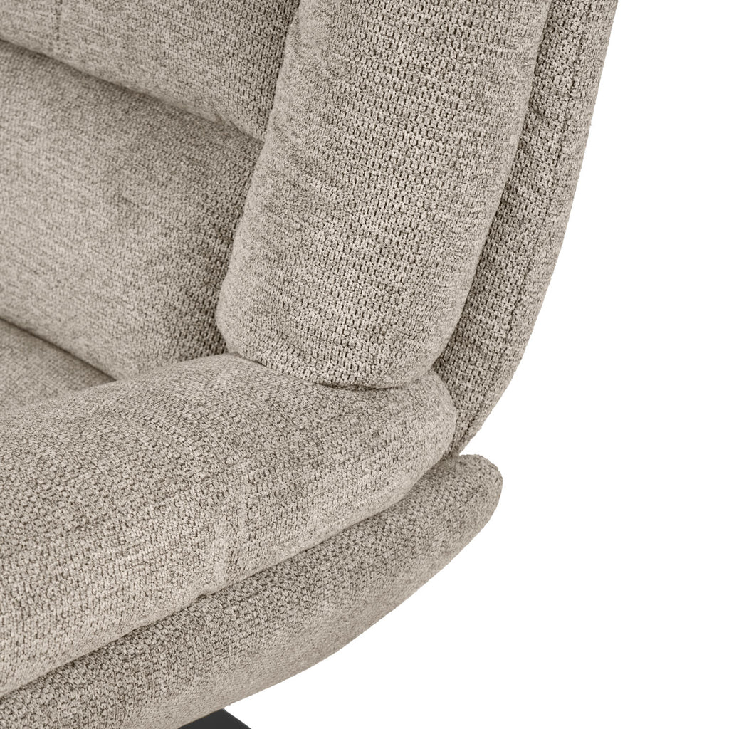 Butaca Indiana con reposapiés Taupe