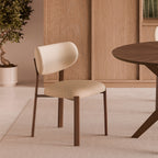 Silla Rumi Beige Nogal - vista 2