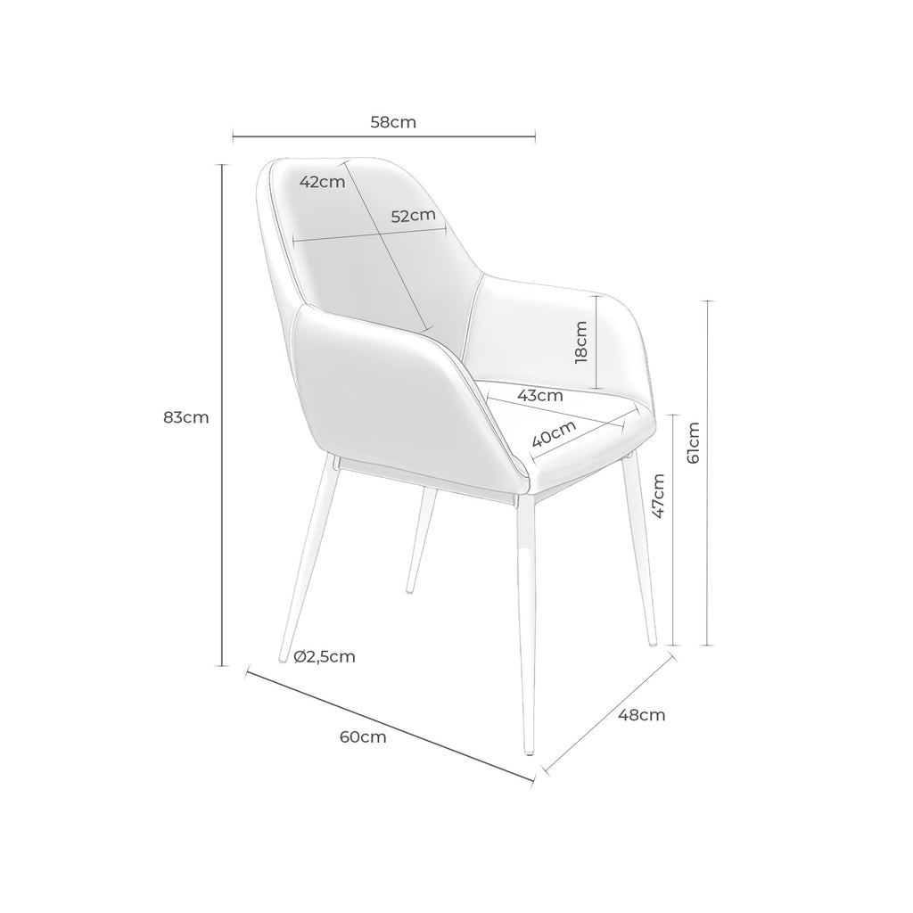Silla Isabella Pata Beige