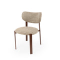 Silla Rumi Taupe Pata Nogal