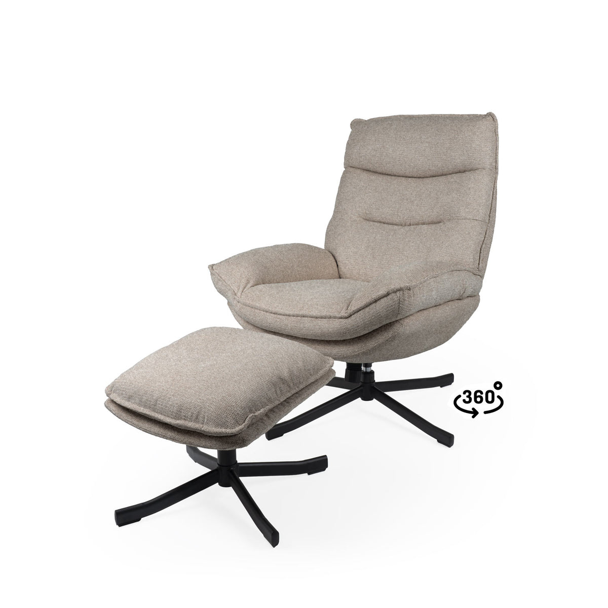 Butaca Montana con reposapiés Taupe