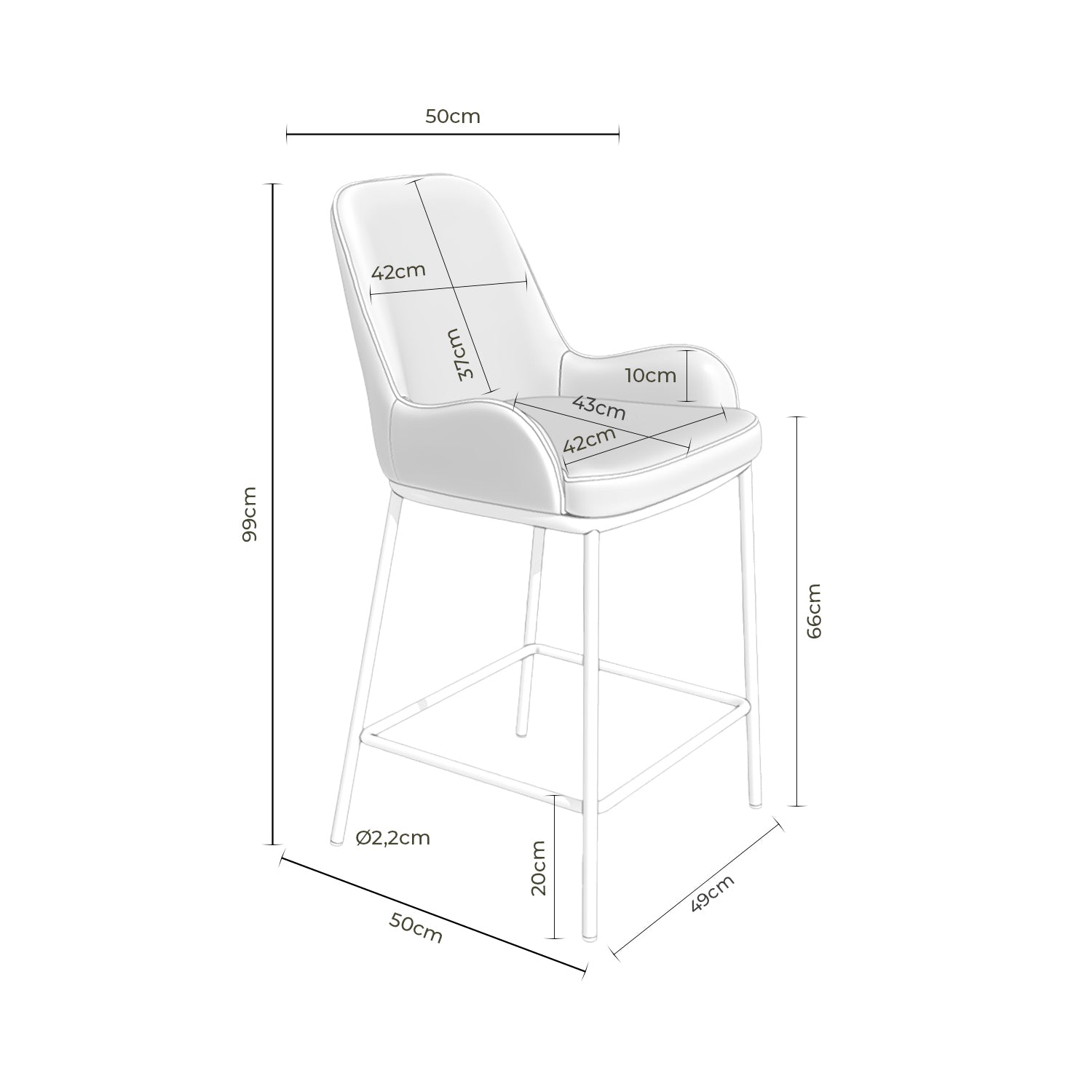 Taburete Milton
