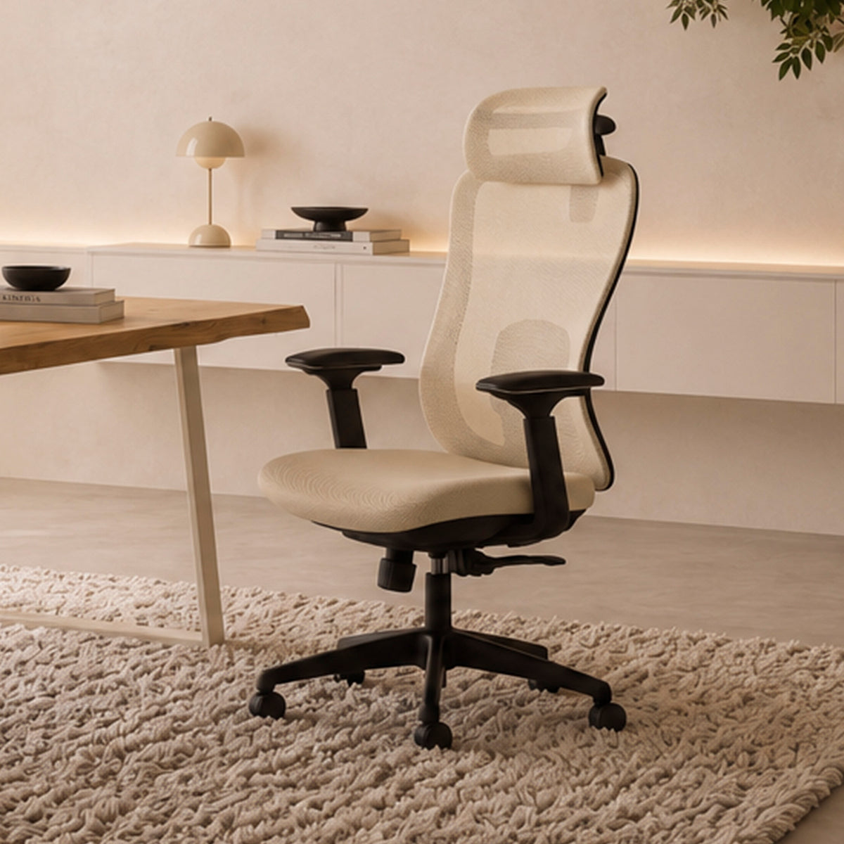 Silla de Oficina Pardue - Beige