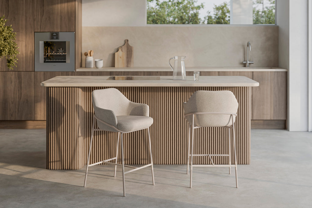 Taburete Thomas - Beige / Beige